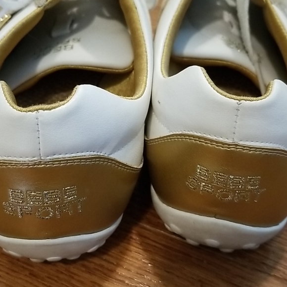 BEBE SPORT white & gold Tennis Shoes - Picture 3 of 10